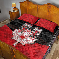 Canada Maple Leaf Quilt Bed Set Haida Totem Inspired Art