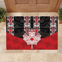 Canada Maple Leaf Rubber Doormat Haida Totem Inspired Art