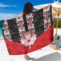 Canada Maple Leaf Sarong Haida Totem Inspired Art