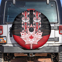 Canada Maple Leaf Spare Tire Cover Haida Totem Inspired Art