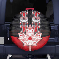 Canada Maple Leaf Spare Tire Cover Haida Totem Inspired Art