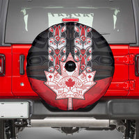 Canada Maple Leaf Spare Tire Cover Haida Totem Inspired Art