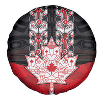 Canada Maple Leaf Spare Tire Cover Haida Totem Inspired Art