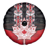 Canada Maple Leaf Spare Tire Cover Haida Totem Inspired Art