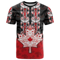 Personalised Canada Maple Leaf T Shirt Haida Totem Inspired Art