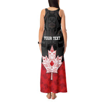 Personalised Canada Maple Leaf Tank Maxi Dress Haida Totem Inspired Art