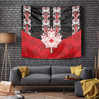 Canada Maple Leaf Tapestry Haida Totem Inspired Art