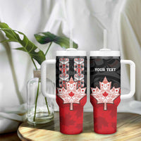 Personalised Canada Maple Leaf Tumbler With Handle Haida Totem Inspired Art