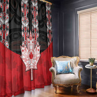 Canada Maple Leaf Window Curtain Haida Totem Inspired Art