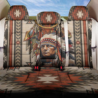 Native American Man Back Car Seat Cover Feather Headdress With Dream Catcher