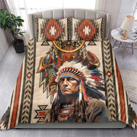 Native American Man Bedding Set Feather Headdress With Dream Catcher