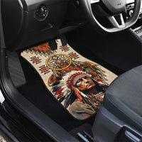 Native American Man Car Mats Feather Headdress With Dream Catcher
