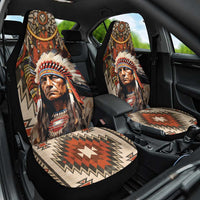 Native American Man Car Seat Cover Feather Headdress With Dream Catcher