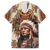 Native American Man Family Matching Short Sleeve Bodycon Dress and Hawaiian Shirt Feather Headdress With Dream Catcher