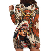 Native American Man Hoodie Dress Feather Headdress With Dream Catcher