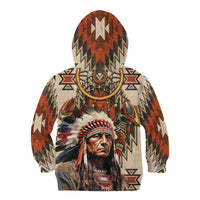 Native American Man Kid Hoodie Feather Headdress With Dream Catcher