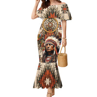 Native American Man Mermaid Dress Feather Headdress With Dream Catcher