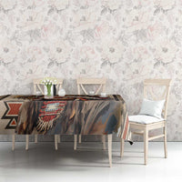 Native American Man Tablecloth Feather Headdress With Dream Catcher