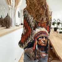 Native American Man Women Casual Shirt Feather Headdress With Dream Catcher