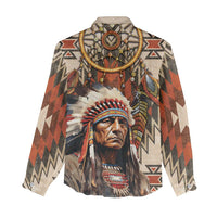 Native American Man Women Casual Shirt Feather Headdress With Dream Catcher