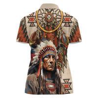 Native American Man Women Polo Shirt Feather Headdress With Dream Catcher