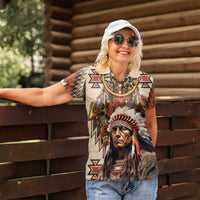 Native American Man Women Polo Shirt Feather Headdress With Dream Catcher