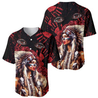 Native American MMIW Baseball Jersey Red Indian Women With Red Handprint