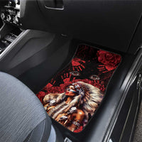 Native American MMIW Car Mats Red Indian Women With Red Handprint