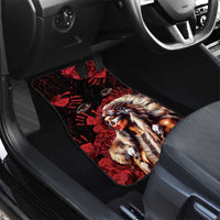 Native American MMIW Car Mats Red Indian Women With Red Handprint
