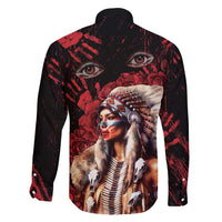 Native American MMIW Family Matching Short Sleeve Bodycon Dress and Hawaiian Shirt Red Indian Women With Red Handprint
