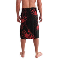 Native American MMIW Lavalava Red Indian Women With Red Handprint