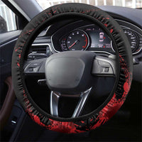 Native American MMIW Steering Wheel Cover Red Indian Women With Red Handprint