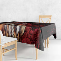 Native American MMIW Tablecloth Red Indian Women With Red Handprint