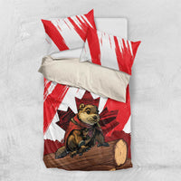 Canada Beaver Adventurer Bedding Set With Maple Leaf