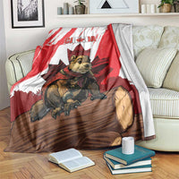 Canada Beaver Adventurer Blanket With Maple Leaf