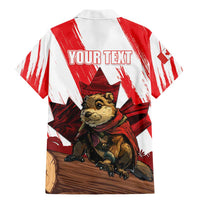 Personalised Canada Beaver Adventurer Family Matching Mermaid Dress and Hawaiian Shirt With Maple Leaf