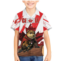 Personalised Canada Beaver Adventurer Family Matching Mermaid Dress and Hawaiian Shirt With Maple Leaf