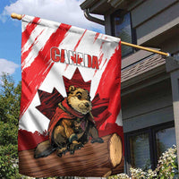 Canada Beaver Adventurer Garden Flag With Maple Leaf