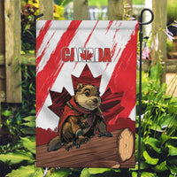 Canada Beaver Adventurer Garden Flag With Maple Leaf