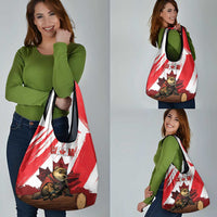 Canada Beaver Adventurer Grocery Bag With Maple Leaf