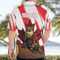 Personalised Canada Beaver Adventurer Hawaiian Shirt With Maple Leaf