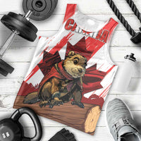 Personalised Canada Beaver Adventurer Men Tank Top With Maple Leaf