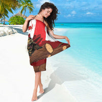 Canada Beaver Adventurer Sarong With Maple Leaf