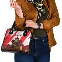 Canada Beaver Adventurer Shoulder Handbag With Maple Leaf