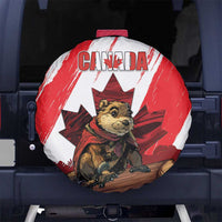 Canada Beaver Adventurer Spare Tire Cover With Maple Leaf