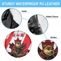 Canada Beaver Adventurer Spare Tire Cover With Maple Leaf