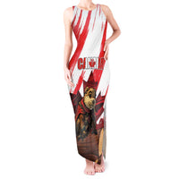 Personalised Canada Beaver Adventurer Tank Maxi Dress With Maple Leaf