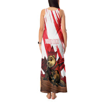 Personalised Canada Beaver Adventurer Tank Maxi Dress With Maple Leaf