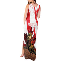 Personalised Canada Beaver Adventurer Tank Maxi Dress With Maple Leaf