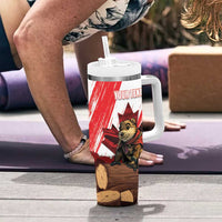 Personalised Canada Beaver Adventurer Tumbler With Handle With Maple Leaf